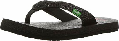 Sanuk Kids Baby Girl's Yoga Glitter sandals with glitter accents