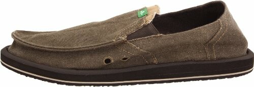 Casual brown slip-on shoe with a relaxed design