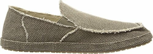 Casual slip-on shoe with frayed edges